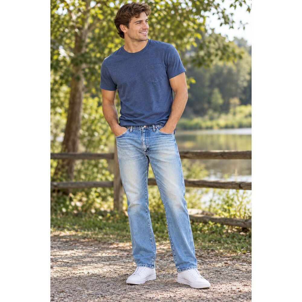 Vintage Wrangler Mens Size 34x36 Jeans Cowboy Cut Straight Leg Denim Classic